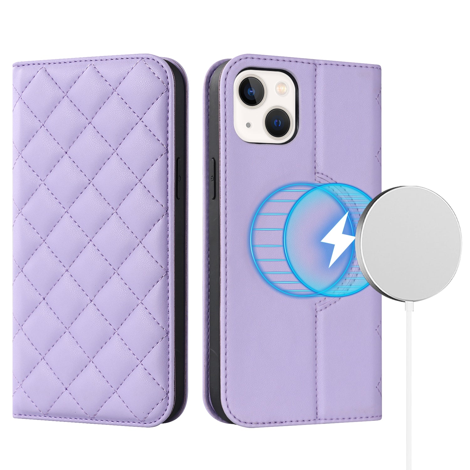 For iPhone 13 mini 5.4 inch RFID Blocking Phone Case Card Holder Stand Phone Leather Cover Compatible with MagSafe For iPhone 13 mini 5.4 inch RFID Blocking Phone Case Card Holder Stand Phone Leather Cover Compatible with MagSafe